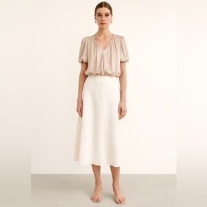 ASTR The Label Bubble Hem Top | Champagne | Small